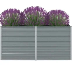 Odlingslåda 160x80x77 cm galvaniserad stål grå