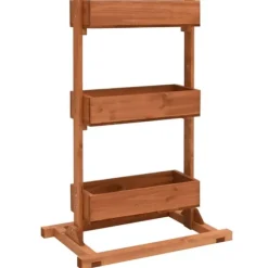 Odlingslåda 52x30x78 cm granträ