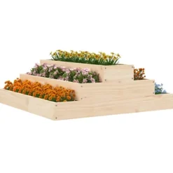 Odlingslåda 80x80x27 cm massiv furu