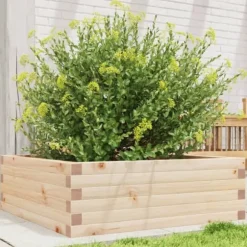 Odlingslåda 70x70x23 cm massivt furuträ