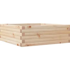 Odlingslåda 70x70x23 cm massivt furuträ