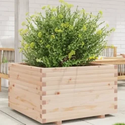 Odlingslåda 80x80x49,5 cm massivt furuträ