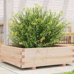 Odlingslåda 80x80x26,5 cm massivt furuträ