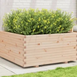 Odlingslåda 100x100x49,5 cm massivt furuträ