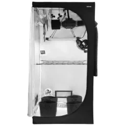 Odlingslådeset, 100x100x200 cm, Svart, För inomhusodling av växter