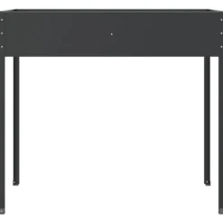 Odlingslådor 2 st - Galvaniserat stål, höga ben | Färg: Antracit | Storlek: 120x50x80 cm