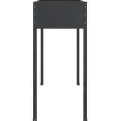 Odlingslådor 2 st - Galvaniserat stål, höga ben | Färg: Antracit | Storlek: 120x50x80 cm