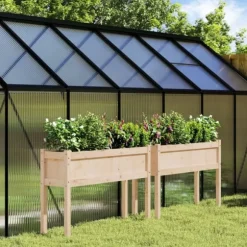 Odlingslådor 2 st med ben massiv furu