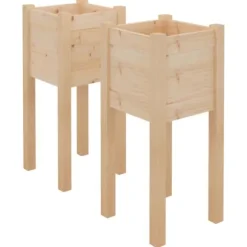 Odlingslådor 2 st 31x31x70 cm massiv furu - Upphöjd Odlingslåda - Upphöjda Odlingslådor - Home & Living