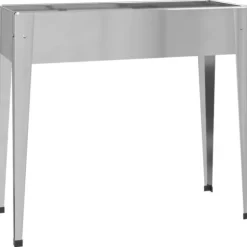 Odlingslådor i galvaniserat stål - Hållbara och dekorativa | 2 st | Färg: Silver | Storlek: 90x40x80 cm