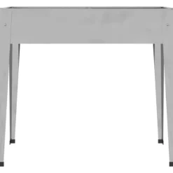 Odlingslådor i galvaniserat stål - Hållbara och dekorativa | 2 st | Färg: Silver | Storlek: 90x40x80 cm