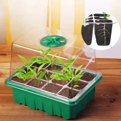 Odlingstation med LED-belysning och justerbart lock – 4-pack