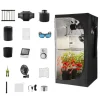 Odlingstält - Inomhus Växttält Kit - 100 x 100 x 200 cm - Fullspektrum LED-växtljus - Ventilationssystem - 600D Högreflekterande Mylar
