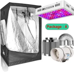 Odlingstält, Fullspektrum LED, Energisystem med hög effektivitet,90x60x135cm kit, Kit A