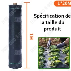 Ogräsduk - TD - 1x20m - Polypropylen - Svart - Hållbar och effektiv