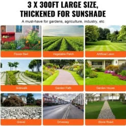 Ogräsduk, 91x9144 cm, Svart, Polypropen