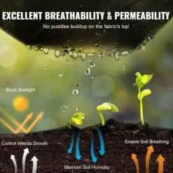 Ogräsduk, 91x9144 cm, Svart, Polypropen