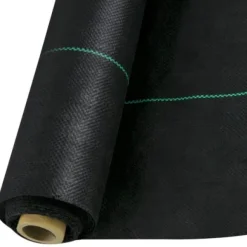 Ogräsduk, 200x9144 cm, Svart, Polypropenväv