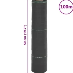 Ogräsmatta i slitstarkt PP - Ogräsbekämpning och vattengenomsläpplighet | Storlek: 0,5x100 m | Färg: Svart