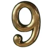Okko Apartment Number Brass Color 9 Plastic