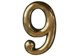 Okko Apartment Number Brass Color 9 Plastic