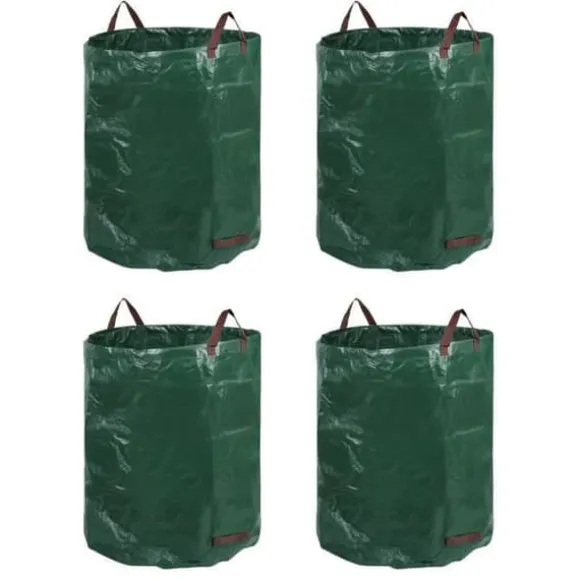 OUTAD Trädgårdsavfallspåsar - 272L - Grön - Solid