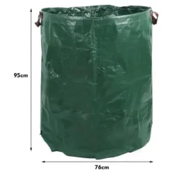 OUTAD Trädgårdsavfallspåsar - 272L - Grön - Solid