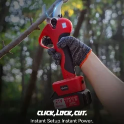 OUTIGO - Sladdlös elektrisk beskärningssax - 40 mm - 2*3,0 Ah batterier - LED-skärm