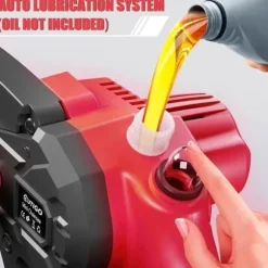 OUTIGO 6 tums sladdlös elektrisk motorsåg med 2 batterier (2*3000mAh), 3 kedjor + 1 kedjesvärd