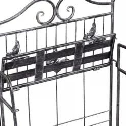 Outsunny Blomsterhylla i Metall med 3 fack, Silvergrå, 44x25x96cm