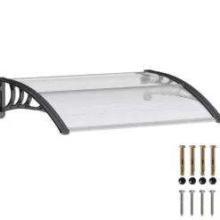 Outsunny Dfferrfredstage, Polykarbonat, Transparent, 100x75 cm