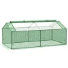 Outsunny Folietunnel med fönster, Växthus för trädgården, 180x90x70 cm, Grön