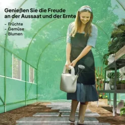 Outsunny Folietunnel VCxthus GrCn 350x200x200cm PE/Stahl