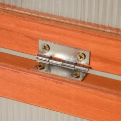 Outsunny Mini växthus med lock, orange, Tannenholz/Polykarbonat, 90x46x40cm