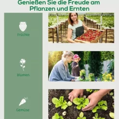 Outsunny Miniväxthus med Stålram och 4 Hyllplan, Transparent, 69 x 50 x 165 cm