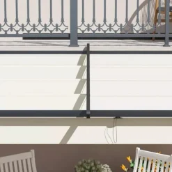 Outsunny Pergola 3x3m med infällbart tak, väggmonterad, vindtålig & vattentät, creme polyester