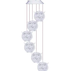 Owl Solar Wind Chime Ljus Vattentät färg Ändrar Utomhus Solar Garden Dekorativa lampor för Mors Dag Mamma Födelsedag Trädgård Trädgårdsdekoration