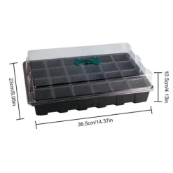 3-pack 24 celler plantor plantlåda plast blomträdgård plantskola kruka planteringsfrölåda kit med lock trädgårdsodlingslåda