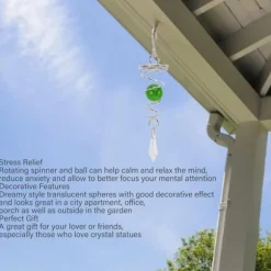 2-pack blickboll spiralsvans, vindvridningsstabilisator med hängande roterande krok dekorativ vindvridningssvans kristallkula glaskula roterande häng | CDON