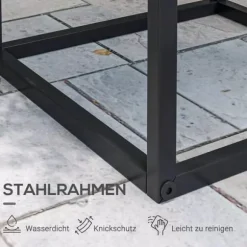 2-pack blomsterställ i svart stål - industriell design