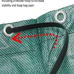 2-pack bärbar trädgårdspåse - 272L hållbara hopfällbara trädgårdsavfallspåsar - lövpåsar