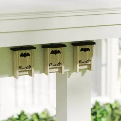 3-pack fladdermusbo, fladdermuslådor för trädgårdar, fruktträdgårdar, gårdar, enkel upphängning, 18 x 6 x 22,5 cm