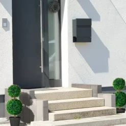 2-pack konstgjord buxbom 60 cm dubbelkula, UV-skydd, för hem & trädgård