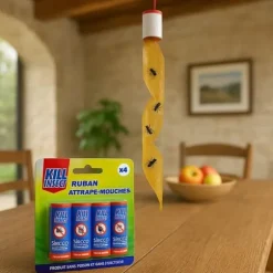 Pack med 4 Flugfällor – Insektsmedelsfri, Luktfri & Lätt att Installera