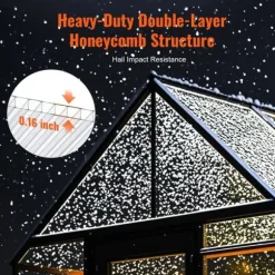 24-pack polykarbonat växthuspaneler 2' x 4' x 0,16'', hållbar takplåt, energieffektivitet, enkel installation för växthus och trädgårdsprojekt