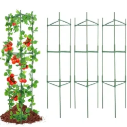 6-pack tomatburar, 48" stödbur för tomatplantor, hållbar trädgårdslösning, lätt att installera