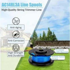 8-pack trimmerspolar med trimmertråd och lock RYOBI grästrimmer