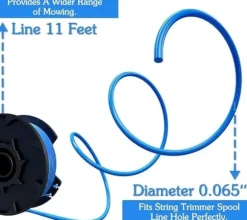 8-pack trimmerspolar med trimmertråd och lock RYOBI grästrimmer