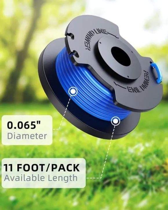 6-Pack trimmerspolar med trimmertråd och lock RYOBI grästrimmer