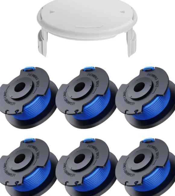 6-pack trimmerspolar med trimmertråd och lock RYOBI grästrimmer